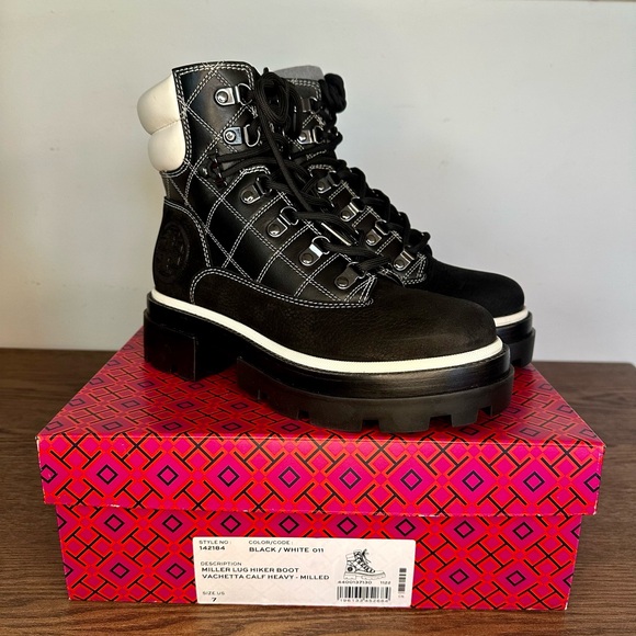 Tory Burch Shoes - New Tory Burch Miller Lug Sole Boots Bloomingdale’s 150th Anniversary Exclusive